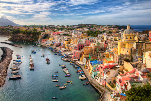 From the Island of Procida, Bay of Naples, Italy